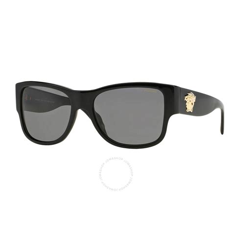 versace ve4275 polarized gb1 81|Versace Polarized Grey Square Unisex Sunglasses VE4275 .